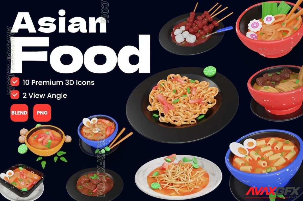 Asian Food 3D Icon