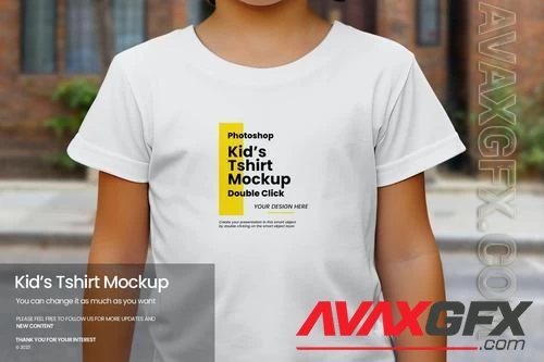 Young Kids T-Shirt Mockup WECXGKF