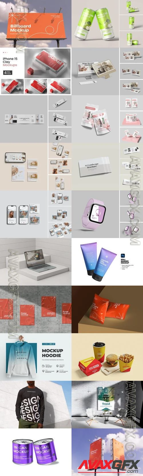 20 Mockup Templates Bundle 2023