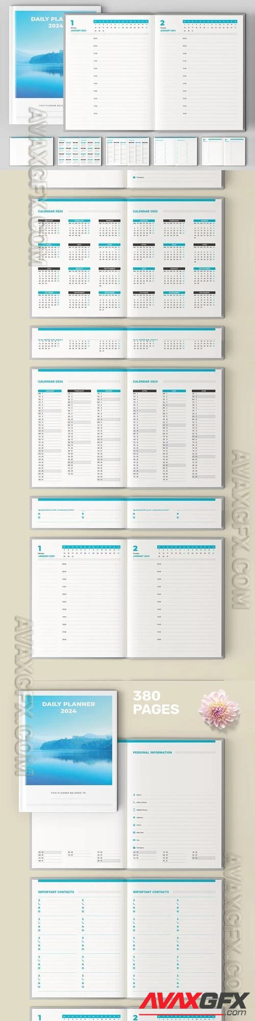Daily Planner 2024. 380 Pages