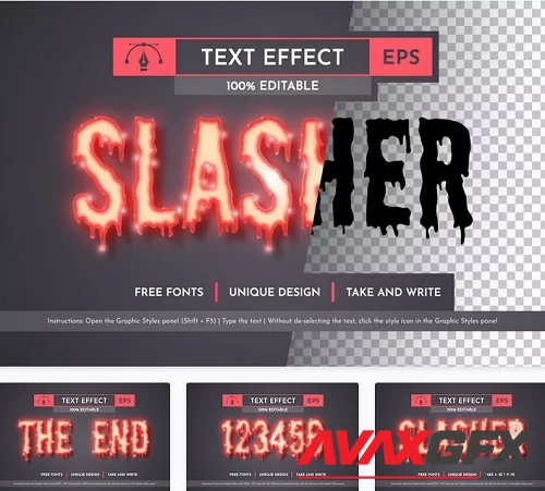 Slasher - Editable Text Effect - 50812605