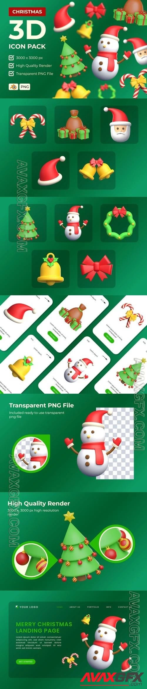 Christmas 3D Icon Pack V2 JRERCFY