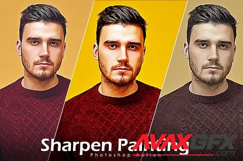 Sharpen Painting Photoshop Action - MWK72YJ