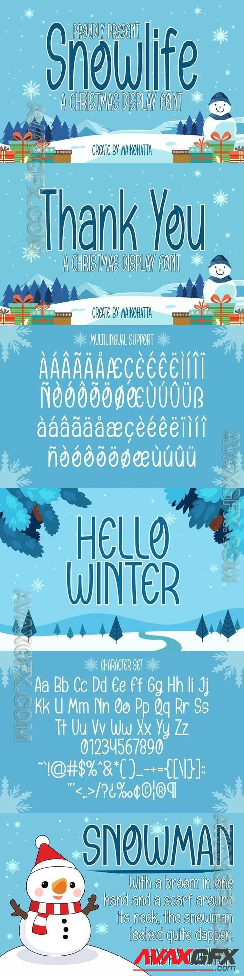 Snowlife - Christmas Display Font YXV72PU