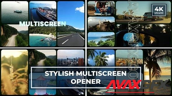Charming Multiscreen Opener | Split Screen Gallery Intro | Typography Slideshow 49001797