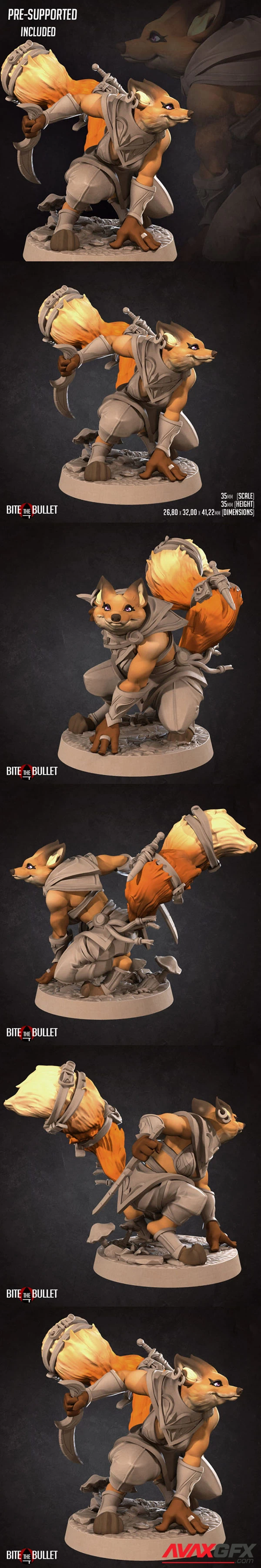 Bite the Bullet – Foxfolk Rogue – 3D Print