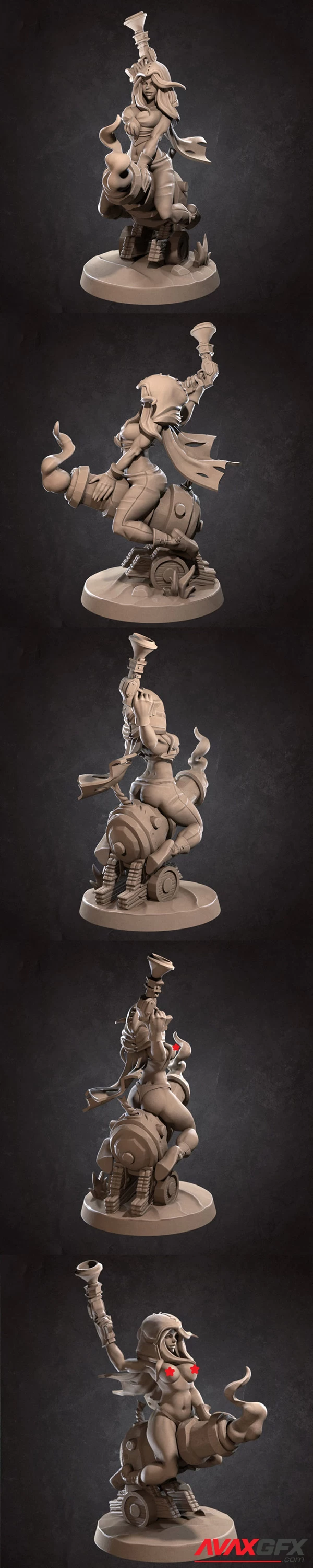 Bite the Bullet – Jessie the Cowgirl Pirate – 3D Print