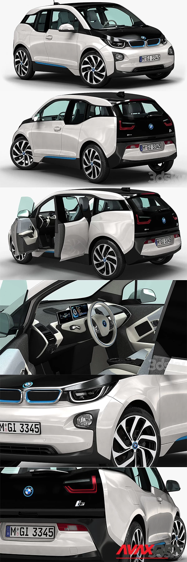 BMW i3 3D Model