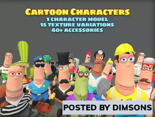 Unity 3D-Models Cartoon Characters v1.2