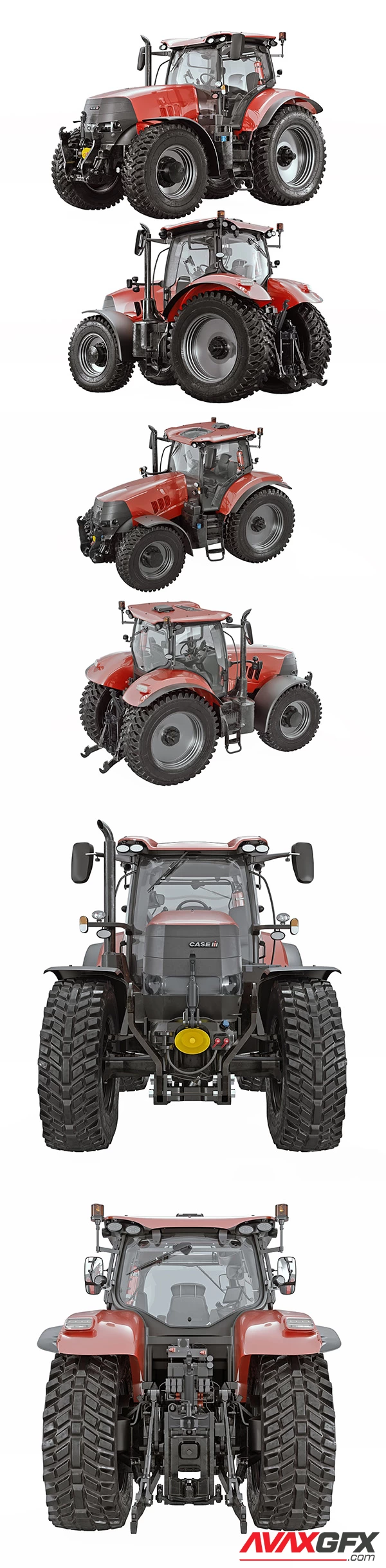 CASE 3 Tractor 3D Model