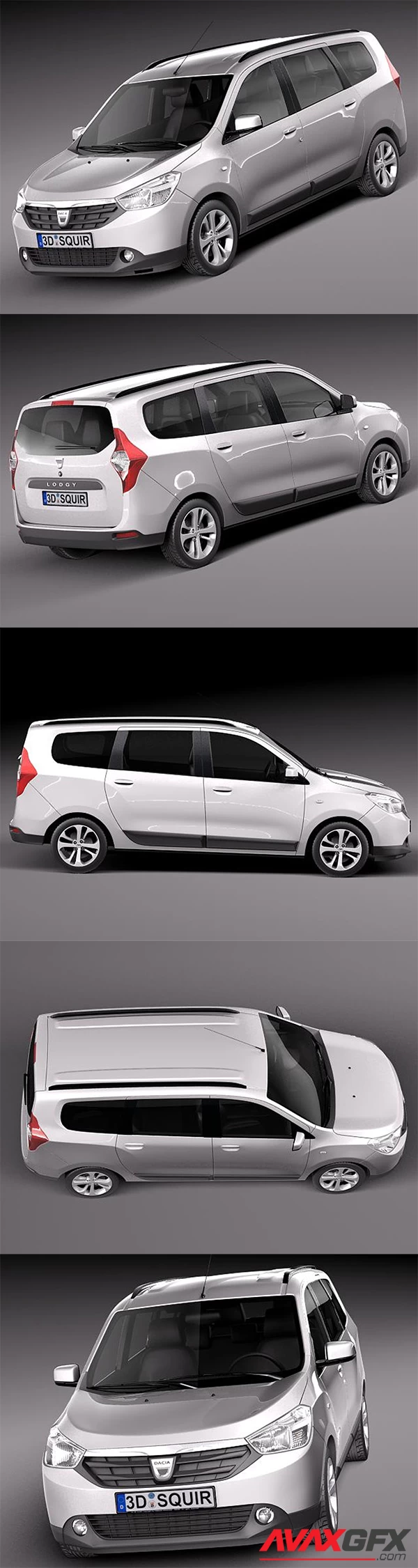 Dacia Lodgy 2012 3D Model