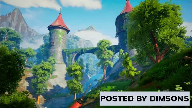 Unreal Engine Environments Dreamscape: Stylized Environment Tower - Stylized Nature Open World Fa...