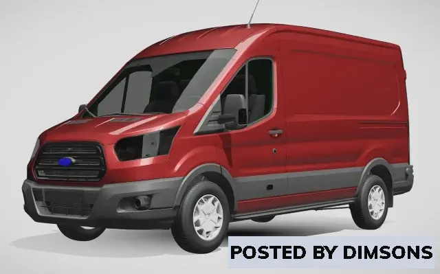 Vehicles, cars Ford transit van l2h2 2018 - 3D Model