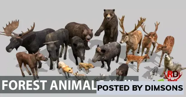 Unity 3D-Models Forest animals v1.0