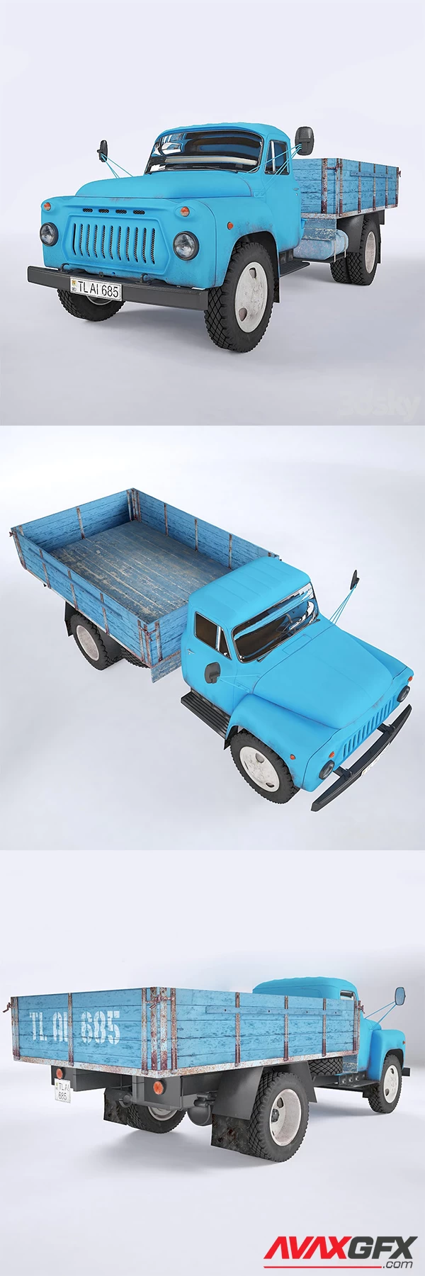 GAZ 52 Onboard 3D Model