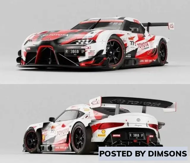 Vehicles, cars GR Supra – Super GT300 - 3D Model