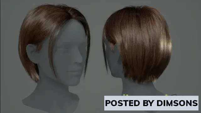 Unreal Engine Props Hairstyles Pack: Female v02 v4.26-4.27, 5.0-5.3