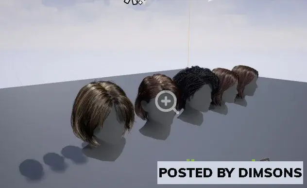 Unreal Engine Visual FX Hairstyles Pack: Female v4.27+