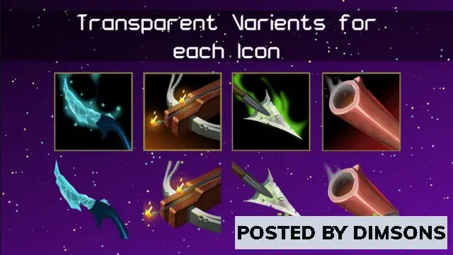 Unreal Engine 2D Assets Hand Painted Weapon & Equipment Icons v4.15-4.27, 5.0-5.3