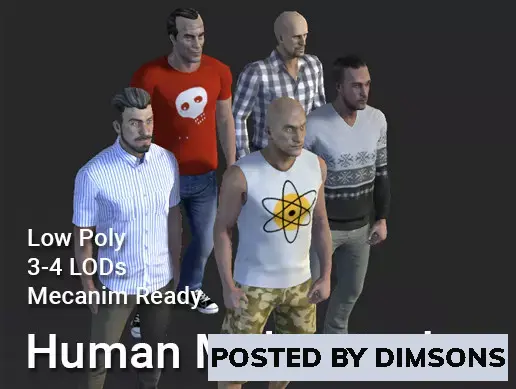 Unity 3D-Models Human Males Pack v1.0