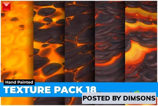 Unity 2D Lava Texture Pack 18 Hand Painted v1.0
