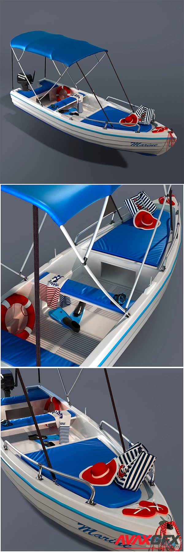 Leisure boat 3D Model