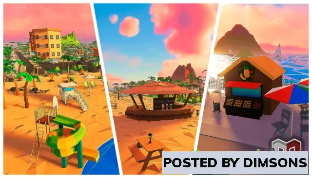 Unity 3D-Models Low Poly Resort. Islandville v1.0