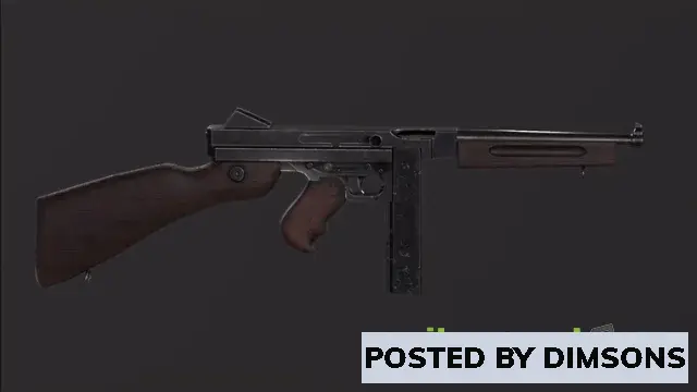 Unreal Engine Weapons M1A1 - WW2 Submachine Gun v5.0-5.3