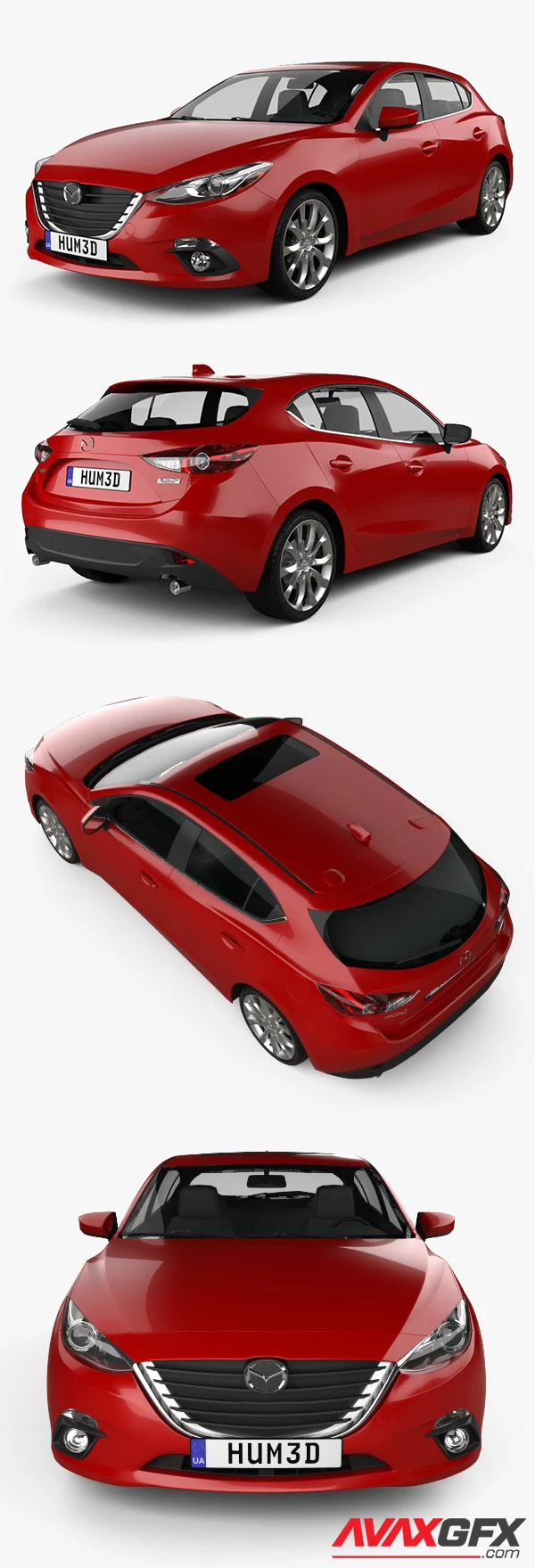 Mazda 3 hatchback 2016 3D Model