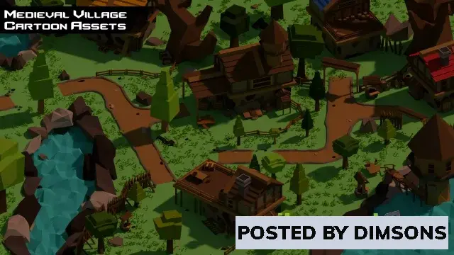 Unity 3D-Models Medieval Village Pack - Lowpoly Cartoon Asset v1.0 (FBX)