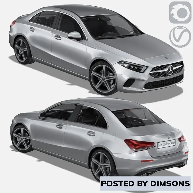 Vehicles, cars Mercedes-Benz A-klasse IV (W177) sedan - 3D Model