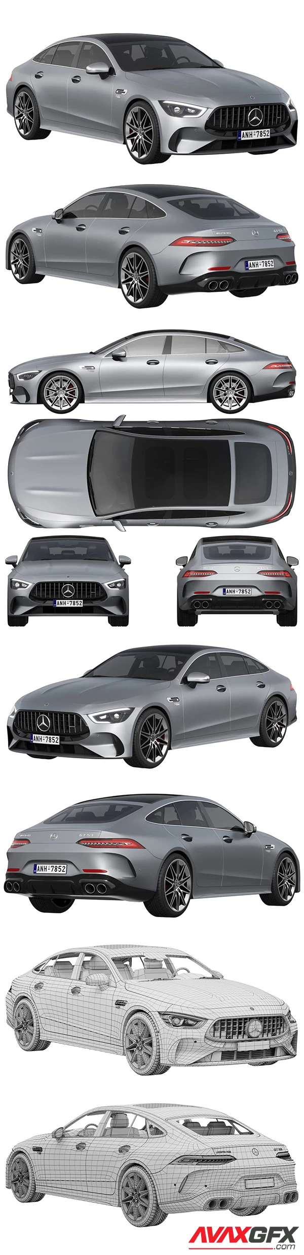 Mercedes-Benz AMG GT53 4-Door 2023 3D Model