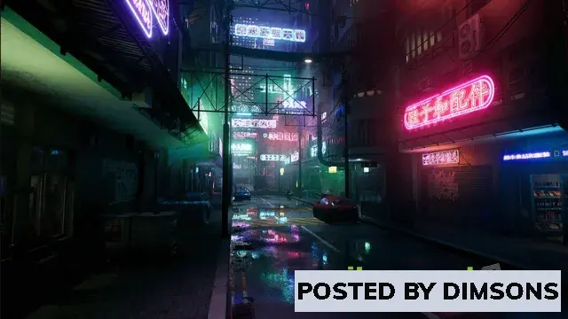 Unreal Engine Environments Neon City Complete pack v4.27+