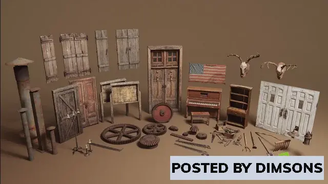 Unreal Engine Props Old West VOL. 6 - Town and Industrial v5.0-5.3