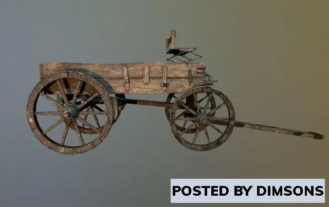 Old Western Wagon - 3D Model