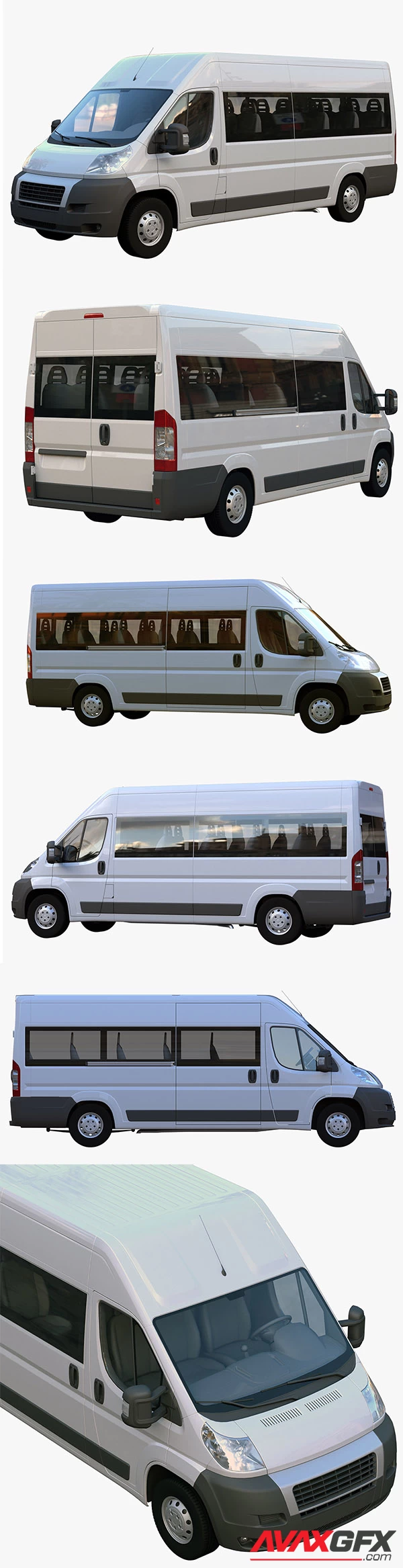 Passenger Minibus L4H3 3D Model