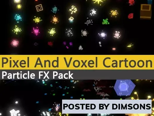 Unity VFX Particles Pixel And Voxel Cartoon Particle FX Pack v1.02