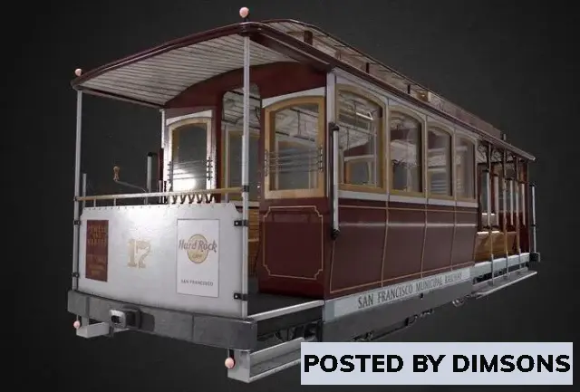 San Francisco Classic Cable Car Railway - 3D Model