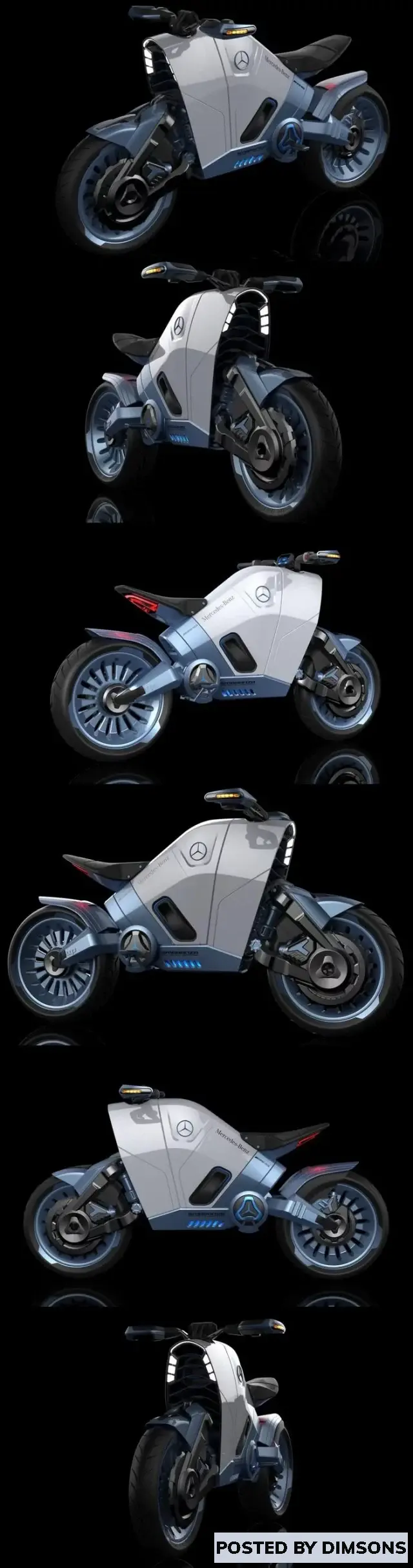 Bikes SMARANZA Mercedes concept electrical motorcycle  - 3D Model