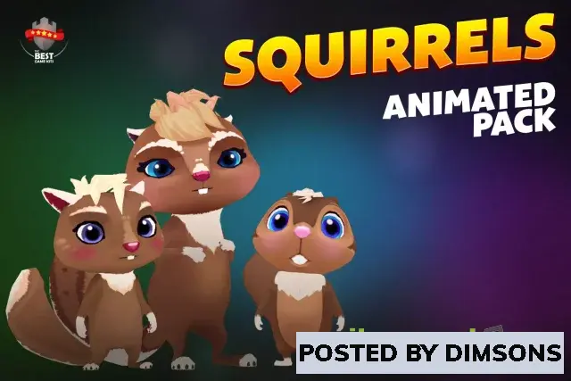 Unity 3D-Models Squirrels animated pack v1.0