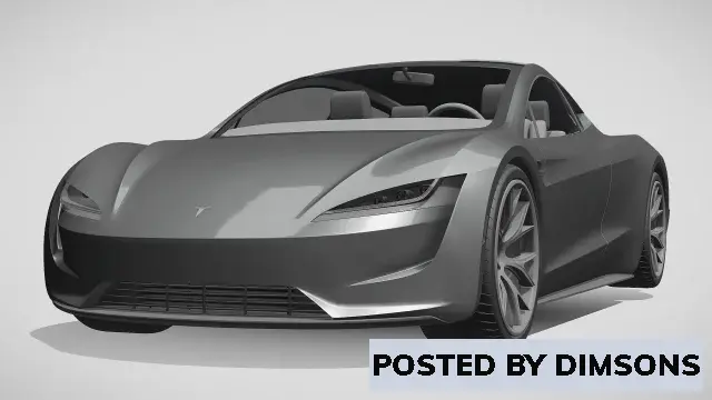 Vehicles, cars Tesla roadster 2020 - 3D Model