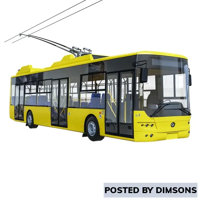 Vehicles, cars Trolley bus - 3D Model