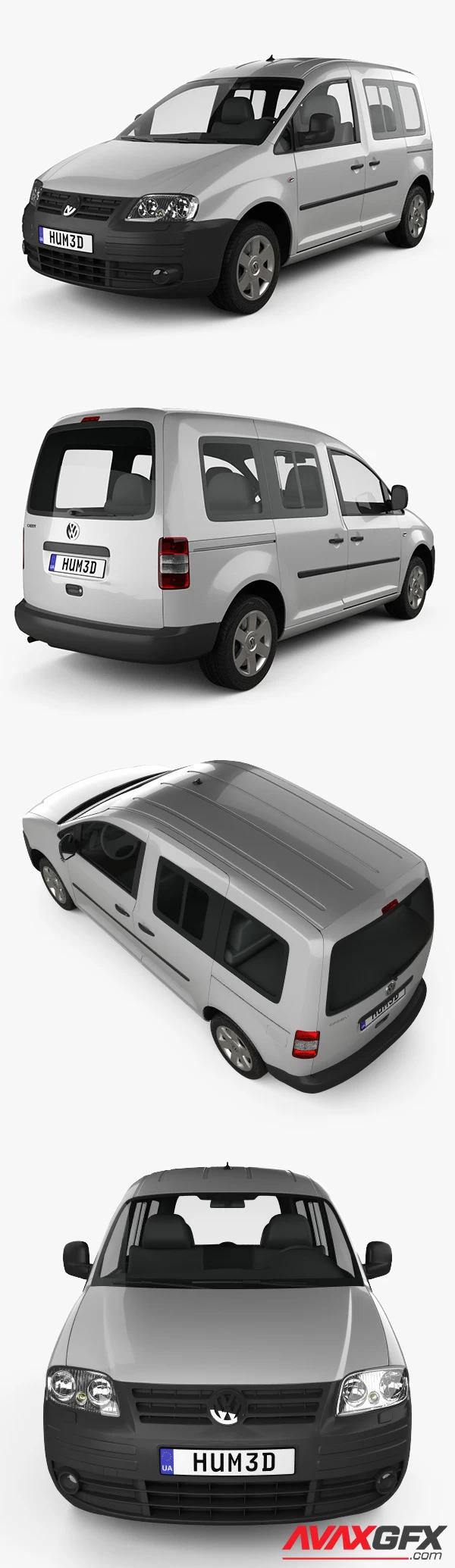 Volkswagen Caddy 2010 3D Model