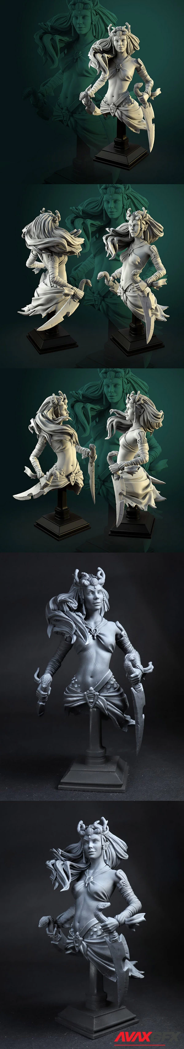 White Werewolf Tavern – Hara Bust – 3D Print