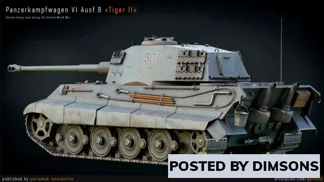 Unreal Engine Blueprints WW2 Tank - Tiger 2 - Advanced Tank Blueprint v4.25 - 4.27, 5.0 - 5.3