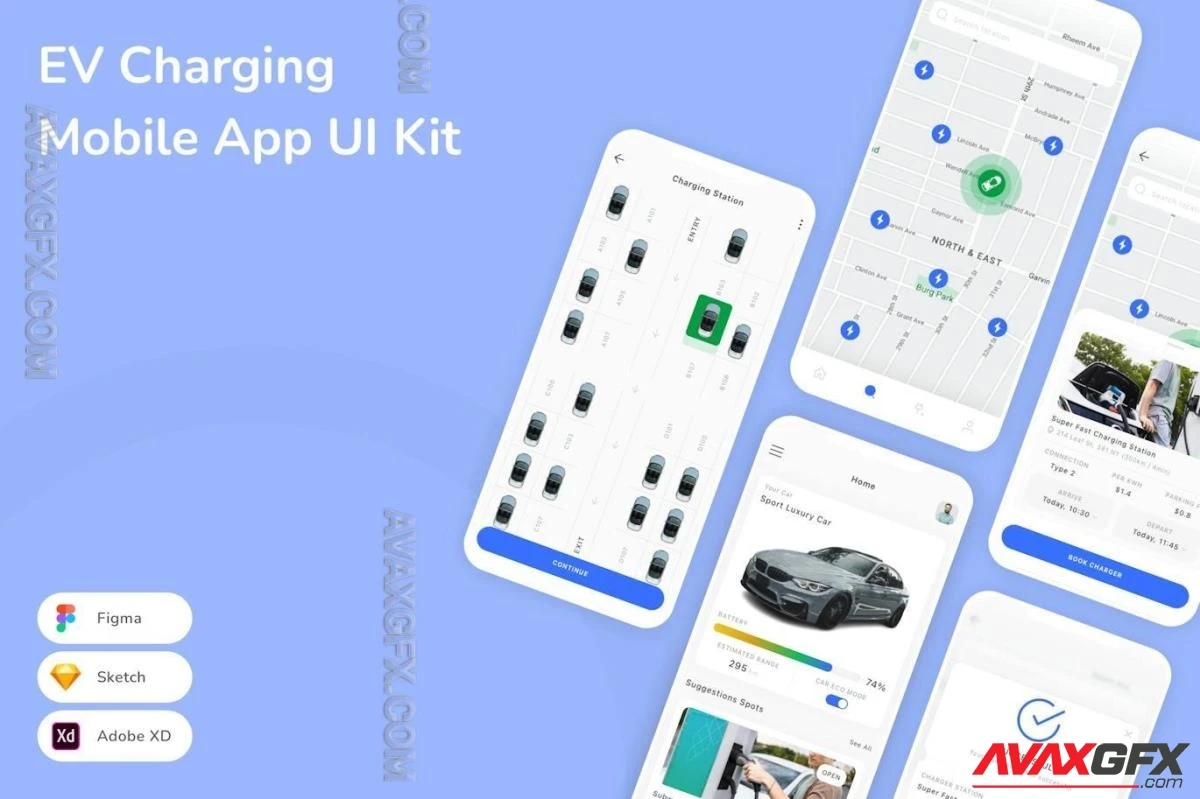 EV Charging Mobile App UI Kit L7Q8UT3