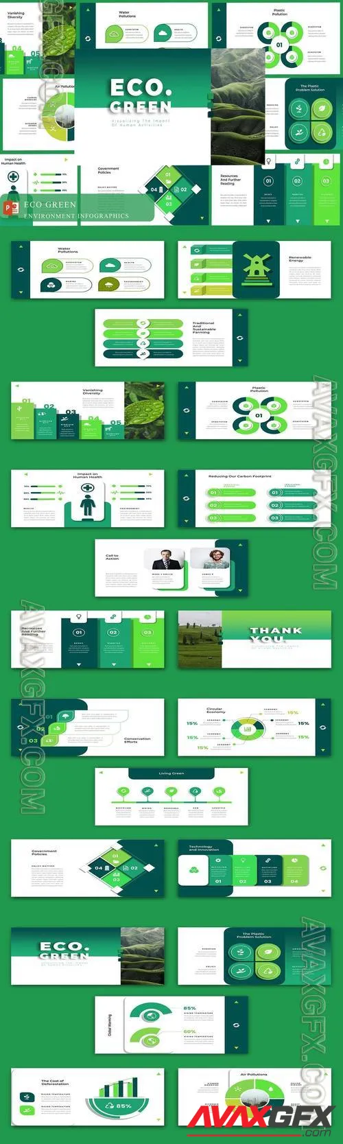 Ecogreen Environmental Infographic Powerpoint