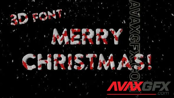 Christmas 3D Font 49935196 Videohive