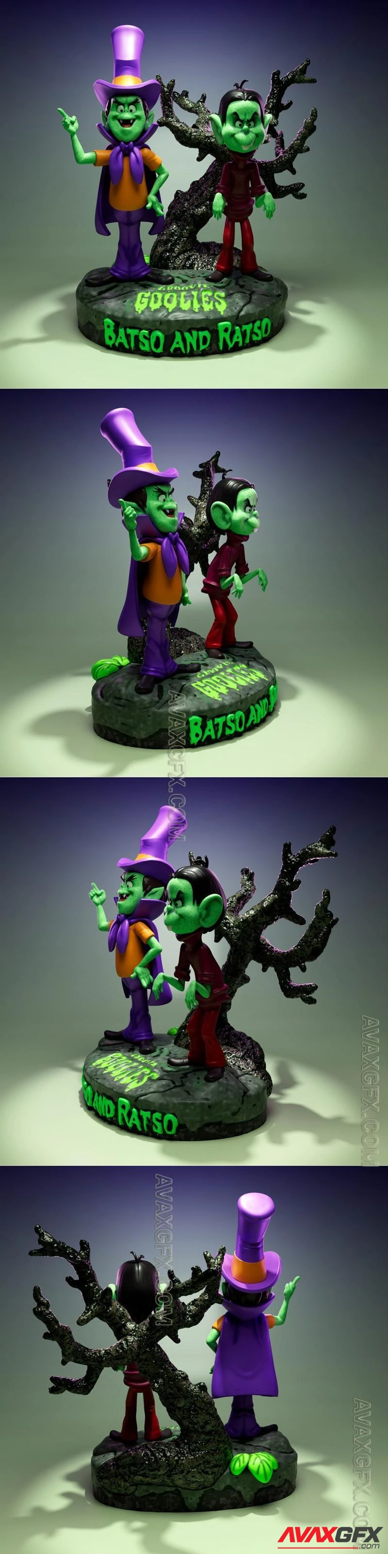 Batso and Ratso - Groovie Goolies - STL 3D Model