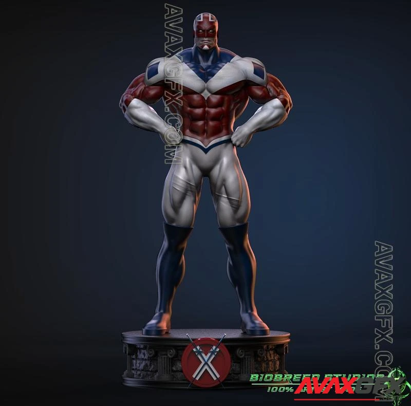 Biobreed Studios - Captain Britain - STL 3D Model